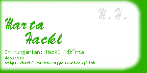 marta hackl business card